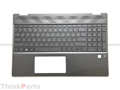 New/Original HP Pavilion x360 15-DQ TPN-W140 15.6" Palmrest Bezel US Backlit Keyboard L51519-001