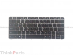 New/Original HP EliteBook 820 725 G3 G4 12.5" keyboard US BL with Point Silver 826630-001