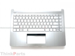 New/Original HP 14-DQ 14-DR 14-FQ 14.0" Palmrest Keyboard Bezel US-English Non-Backlit L88200-001 Silver
