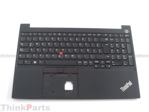 New/Original Lenovo ThinkPad E15 Gen 2 15.6" Palmrest Latin Spanish Non-backlit Keyboard Bezel for fingerprint Black 5M11A35951