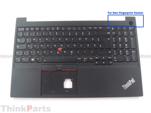 New/Original Lenovo ThinkPad E15 Gen 2 Palmrest Keyboard Bezel German Backlit Keyboard for Non-Fingerprint 5M10W64591
