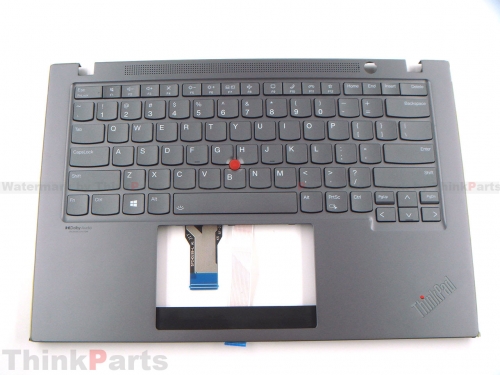 New/Original Lenovo ThinkPad T14s Gen 2 Palmrest Keybaord Bezel US-English Backlit 14.0" Gray 5M11A37828