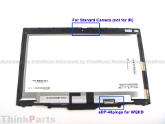 New/Original Lenovo ThinkPad X1 Yoga 3rd Gen Lcd Screen WQHD Touch With Bezel For SM Camera 01YT247