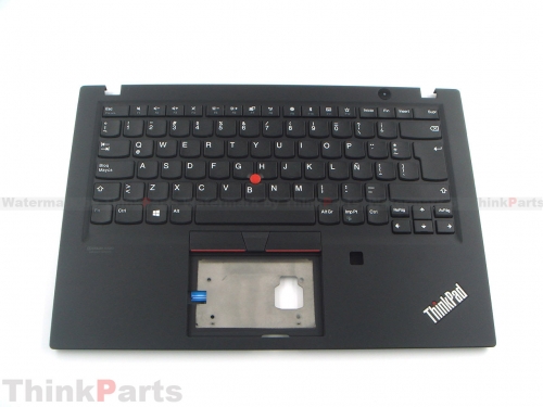 New/Original Lenovo ThinkPad T490S T495S Palmrest Keyboard Bezel Latin Spanish Non-backlit with Fingerprint Hole 02HM438 