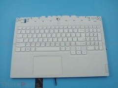 New/Original Lenovo Legion 5-15ACH6H 5-15ACH6A 5-15ACH6 15.6" Palmrest Keyboard bezel US Backlit White 5CB1C93096