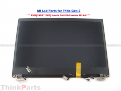 New/Original Lenovo ThinkPad T14s Gen 2 Lcd Screen All Assembly FHD Touch IR-camera WLAN 5D11A22491