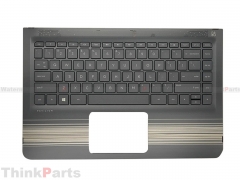 New/Original HP Pavilion x360 13-U TPN-W118 Palmrest Bezel US Backlit Keyboard Gold 856045-001