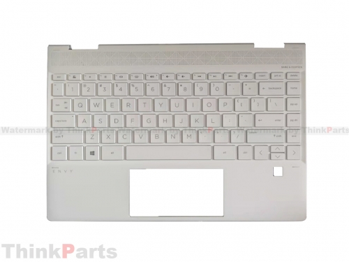 New HP Envy x360 13-AR 13.3" Palmrest Bezel US Backlit Keyboard L57947-001 White
