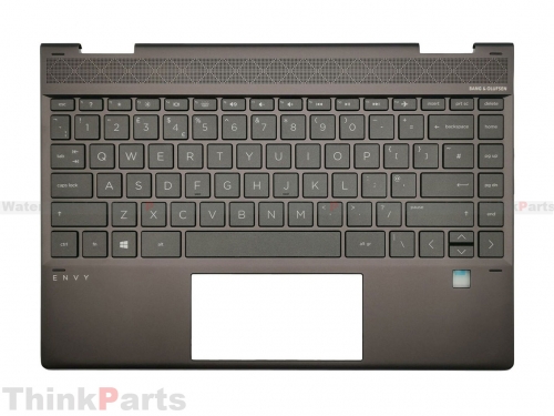 New HP Envy x360 13-AR 13.3" Palmrest Bezel US Backlit Keyboard L53453-001 Brown