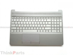 New/Original HP 250 255 G8 15.6" Palmrest Keyboard Bezel US Non backlit With touchpad M31100-001 Silver