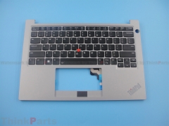 New/Original Lenovo ThinkPad E14 Gen 5 Palmrest Keyboard Bezel US Backlit Silver 5M11L92652