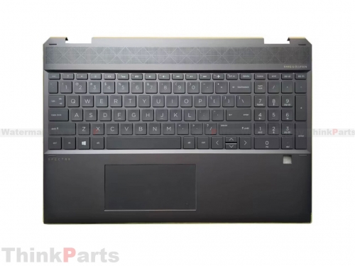 New HP Spectre x360 15-DF 15.6" Palmrest Keyboard Bezel US Backlit with Touchpad L38262-001