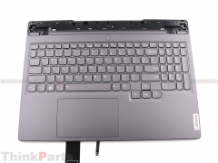 New/Original Lenovo Legion 5-15IAH7H Palmrest keyboard Bezel US White-Backlit Gray 5CB1F38754