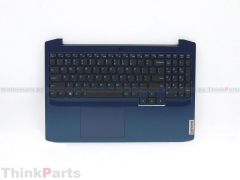New/Original Lenovo ideapad Gaming 3-15ARH05 15.6" Palmrest Keyboard Bezel US Backlit Blue 5CB0Z37657