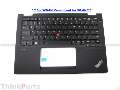 New/Original Lenovo ThinkPad X13 Yoga Gen 2 3 Palmrest Keyboard Bezel US WWAN Version 5M11C18595