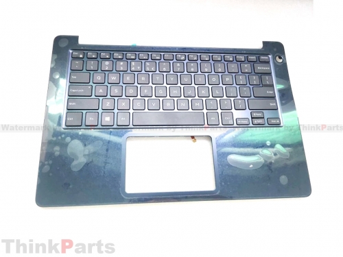 New/Original DELL Inspiron 5370 13.3" Palmrest Keyboard Bezel US Backlit 0XDHWP Blue