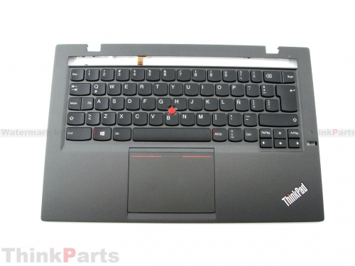 New/Original Lenovo ThinkPad X1 Carbon 2nd Gen 14.0" Palmrest Keyboard Bezel Spanish with Touchpad 04X6491