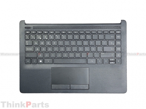 New/Original HP 14-CF 14-DK 14.0" Palmrest Keyboard Bezel Spanish Non backlit L91187-071 Black