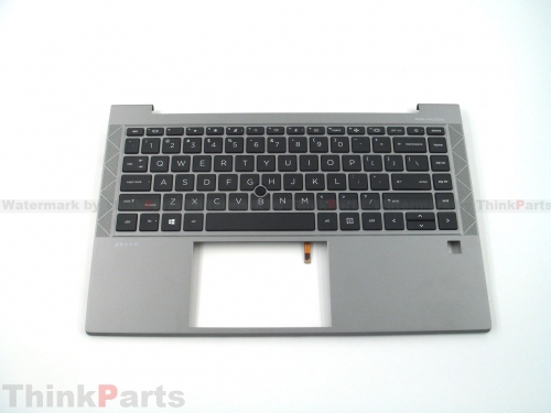 New HP Zbook Firefly 14 G7 G8 14.0" Palmrest Keyboard Bezel US Backlit M36447-001 GRY