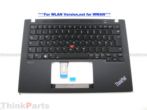 New/Original Lenovo ThinkPad T14s Gen 3 14.0" Palmrest Keybaord Bezel German backlit WLAN Black 5M11H27376