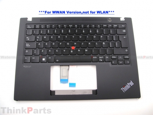 New/Original Lenovo ThinkPad T14s Gen 3 14.0" Palmrest Keyboard Bezel Latin Spanish backlit WWAN 5M11H27738