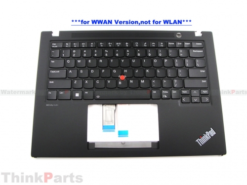 New/Original Lenovo ThinkPad T14s Gen 4 14.0" Palmrest Keyboard Bezel US backlit for WWAN Black 5M11L59461