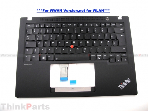 New/Original Lenovo ThinkPad T14s Gen 4 14.0" Palmrest Keybaord Bezel German Backlit WWAN Version 5M11L59481