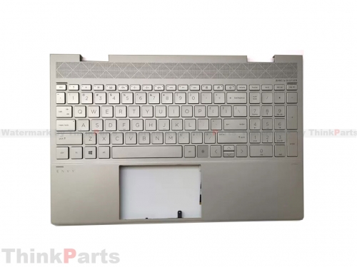 New/Original HP Envy x360 15-ED 15.6" Palmrest Bezel US Backlit for UMA L93226-001 Silver