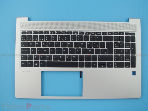New/Original HP ProBook 450 455 G8 15.6" Palmrest Keyboard Bezel Spanish Backlit Silver M78508-071