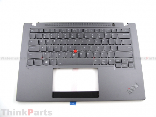 New/Original Lenovo ThinkPad T14s Gen 2 14.0" Palmrest Keyboard Bezel US Backlit Gray 5M11C85537