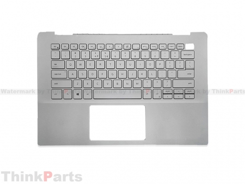 New/Original DELL Inspiron 5490 5498 14.0" Palmrest Keyboard Bezel US Backlit 0X6YXC Silver