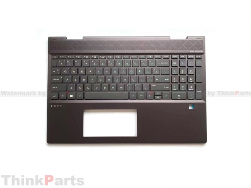 New/Original HP Envy x360 15-DR 15-DS 15.6" Palmrest Bezel US Backlit Keyboard Brown DSC L53987-001