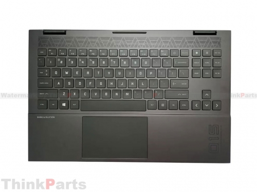 New HP OMEN 15-EN 15-EK TPN-Q236 TPN-Q238 15.6" Palmrest Bezel US RGB-Backlit with touchpad M00667-001