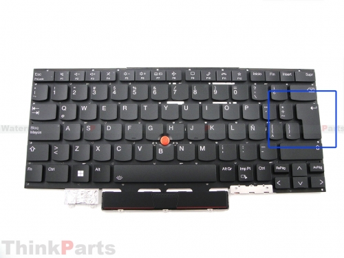 New/Original Lenovo ThinkPad X1 Carbon 10th Gen Keyboard Latin Spanish Backlit without Keyboard Bezel 5M11H44242