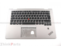 New/Original Lenovo ThinkPad X1 Yoga 3rd Gen 3th Palmrest Keyboard Bezel with Latin Spanish Silver 01LX962