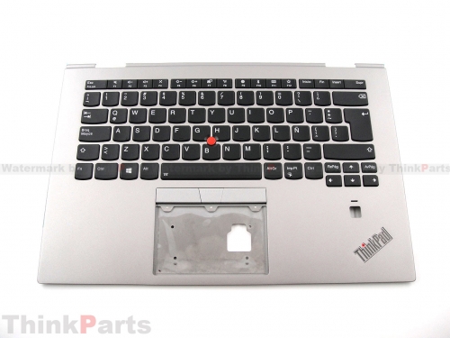 New/Original Lenovo ThinkPad X1 Yoga 3rd Gen 3th Palmrest Keyboard Bezel with Latin Spanish Silver 01LX962