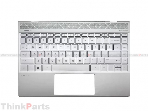 New/Original HP Envy 13-AH 13.3" Palmrest Keyboard Bezel US Backlit Silver L19540-001