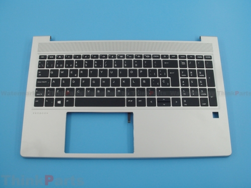 New-Original HP Probook 650 655 G8 Palmrest Keyboard Bezel Spanish Backlit M22004-071 Silver