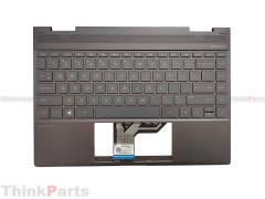 New/Original HP Spectre x360 13-AE Palmrest Keyboard Bezel US Backlit 942040-001 Brown 942040-001