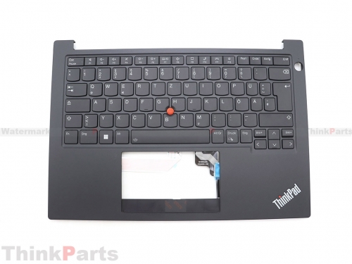 New/Original Lenovo ThinkPad E14 Gen 5 Palmrest Keyboard Bezel German Backlit Black 5M11L92539