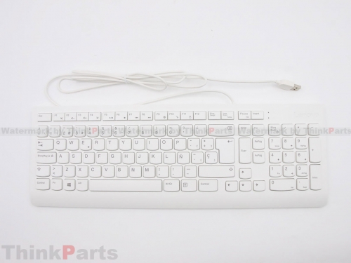 New/Original Lenovo ideacentre USB Keyboard Spanish USB Interface White 00XH669