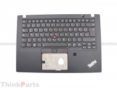 New/Original Lenovo ThinkPad T490S T495S Palmrest Keyboard Bezel German Backlit with Fingerprint Hole 02HM285