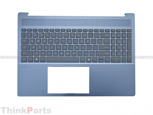 New-Original HP Pavilion 16-AF AG 16" Palmrest Keyboard Bezel US Backlit N95996-001 Blue