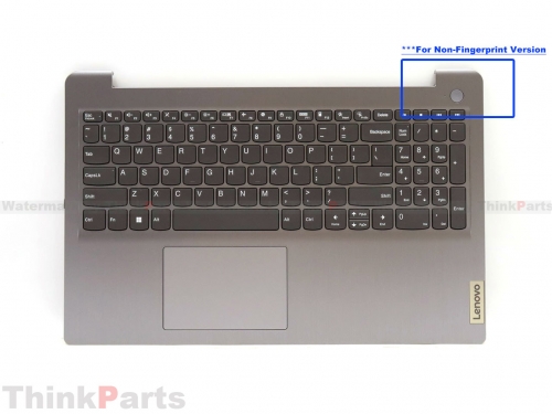 New/Original Lenovo IdeaPad 3 15IAU7 15ABA7 Palmrest Keyboard Bezel US Non-Backlit for Non-Fingerprint Gray 5CB1H78308
