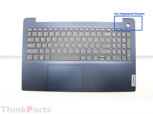 New/Original Lenovo IdeaPad 3 15ABA7 15IAU7 Palmrest Keyboard Bezel US Non-Backlit for Fingerprint Blue 5CB1H77900