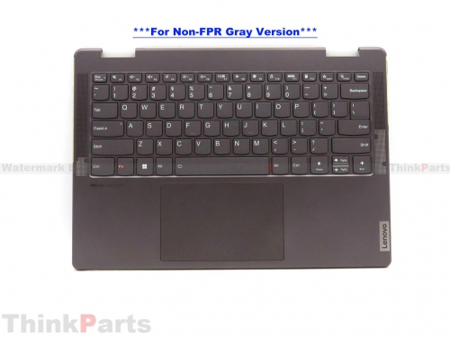 New/Original Lenovo Yoga 7 14IAL7 Palmrest Keyboard Bezel US Backlit for Non-Fingerprint Gray 5CB1J02482