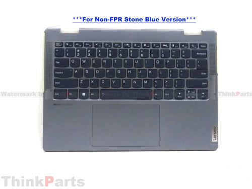 New/Original Lenovo Yoga 7 14IAL7 Palmrest Keyboard Bezel US Backlit for Non-Fingerprint Stone Blue 5CB1J02450