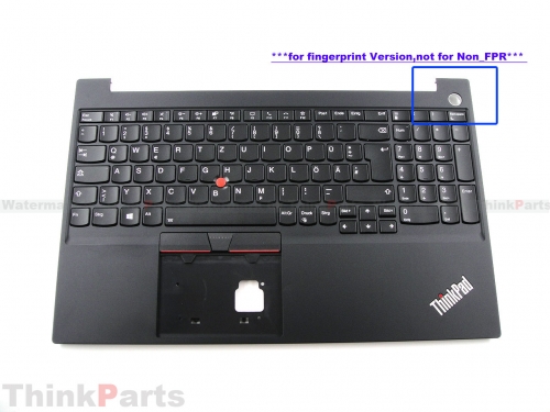 New/Original Lenovo ThinkPad E15 Gen 2 3 4 Palmrest Keyboard Bezel German Backlit Black for Fingerprint 5M10W64625