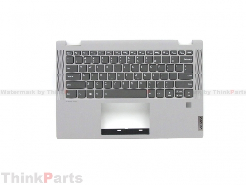 New/Original Lenovo IdeaPad Flex 5-14IIL05 14ITL05 14ARE05 Palmrest Keyboard Bezel US Backlit PG-Silver for Fingerprint 5CB0Y85364