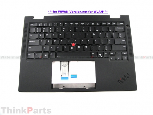 New/Original Lenovo ThinkPad T14s 2 in 1 Gen 1 Palmrest Keyboard Bezel Upper US backlit WWAN Black 5M11S16039